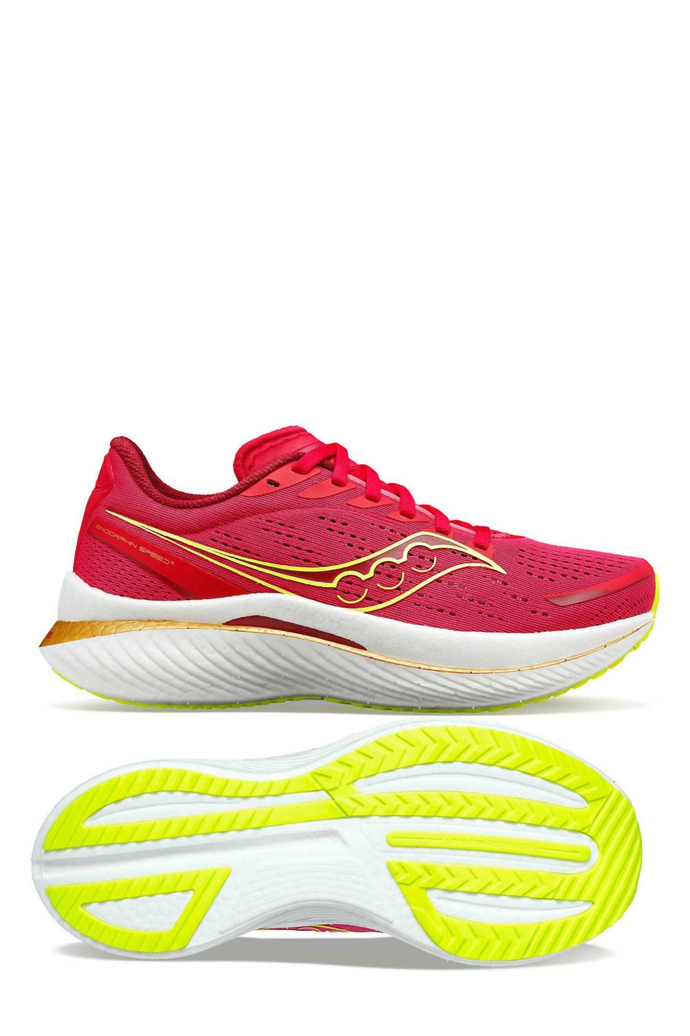Shop Saucony Women's Endorphin Speed 3 Running Shoes - Medium Width In Red/rose In Multi