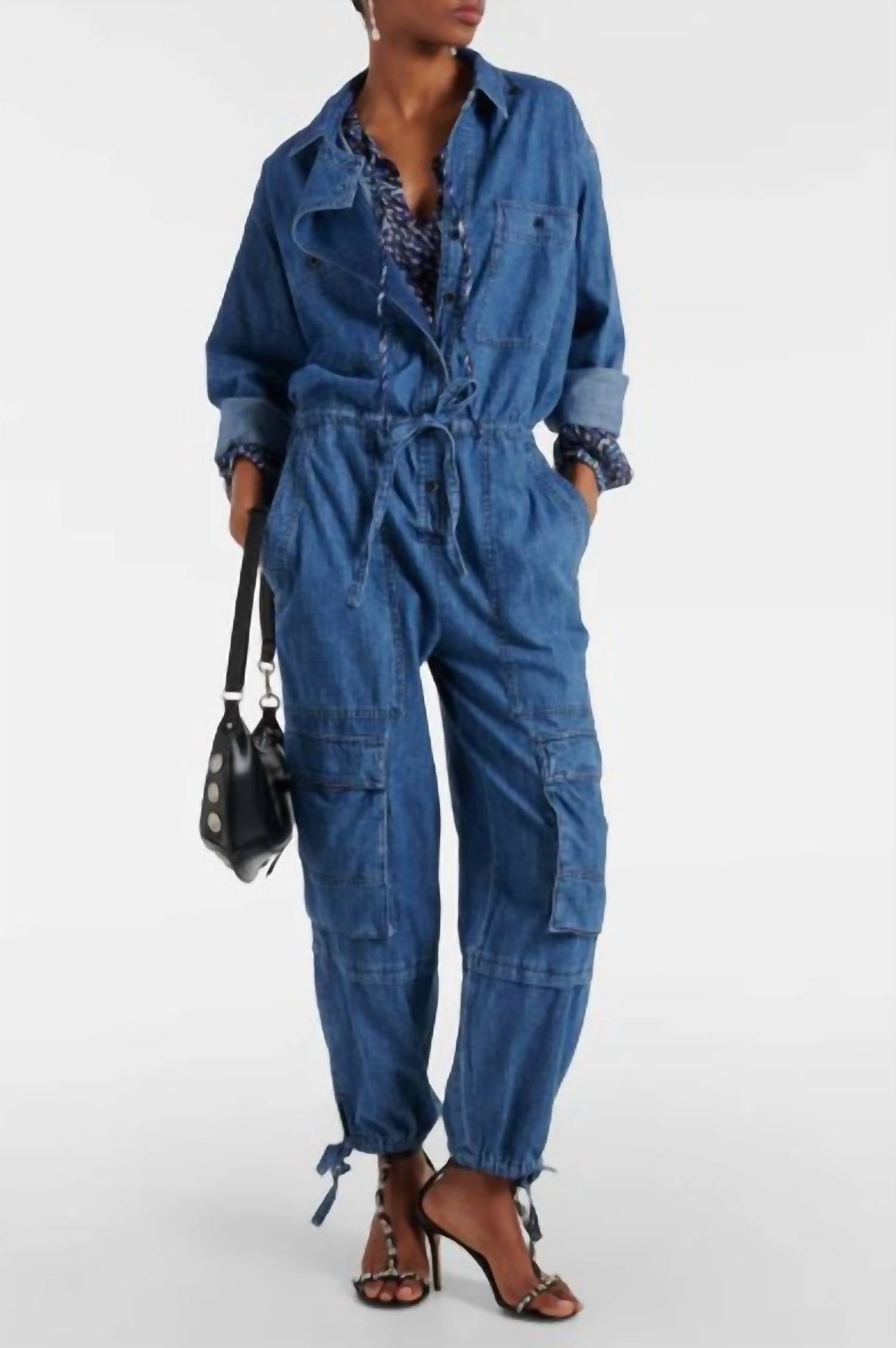 Alexis Nix Jumpsuit In Navy In Blue