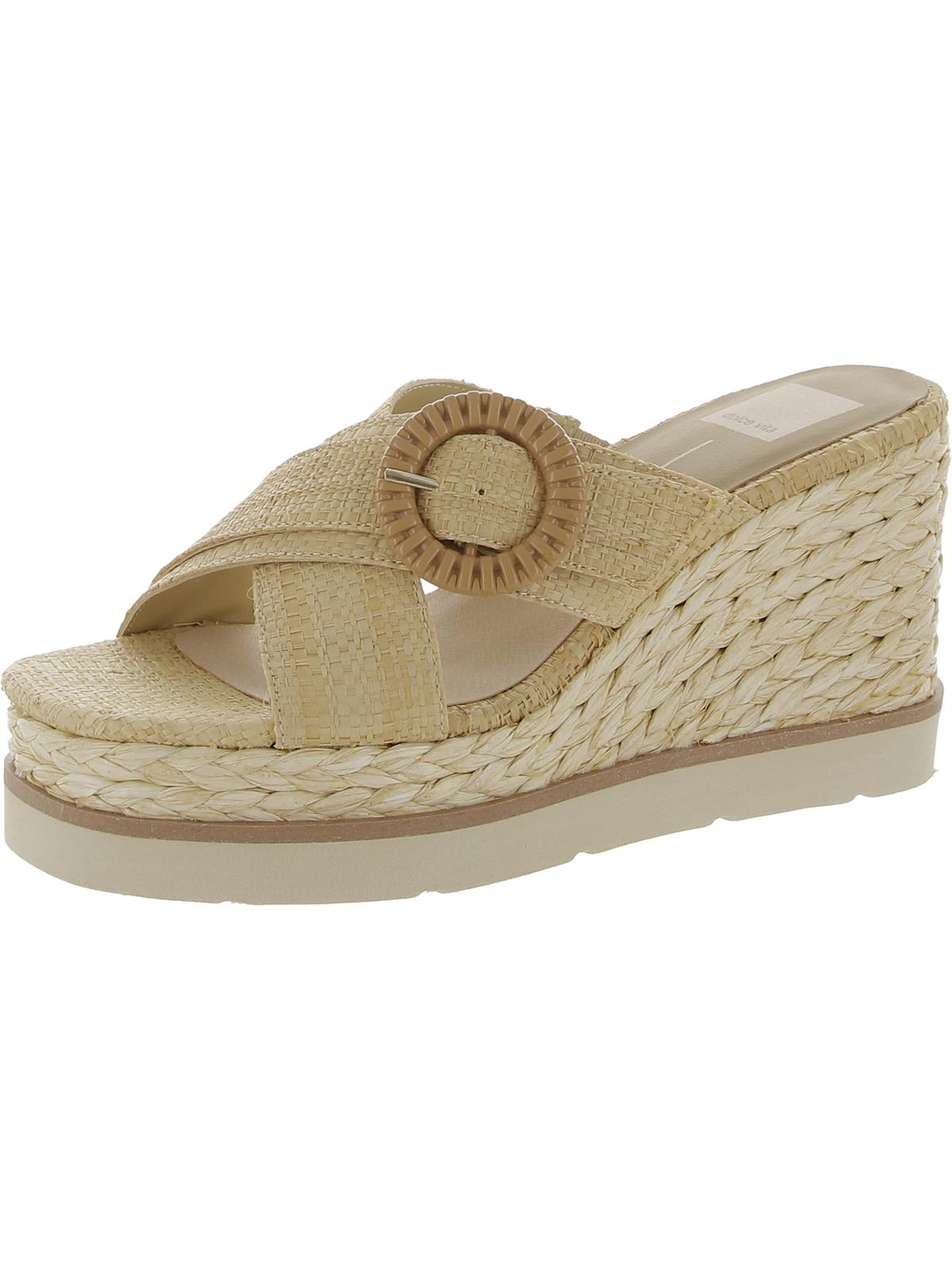 Dolce Vita Lisbet Womens Open Toe Flatform Wedge Sandals In Beige