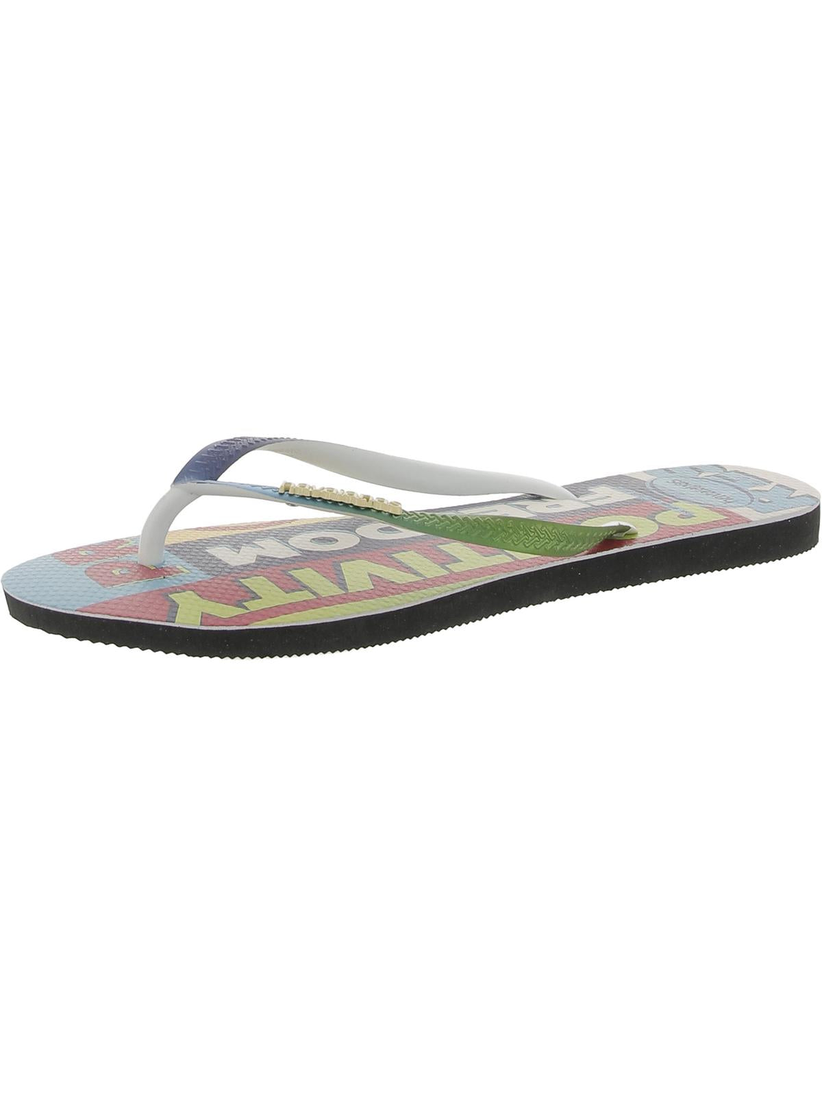 Shop Havaianas Slim Womens Flat Slip On Flip-flops In Multi