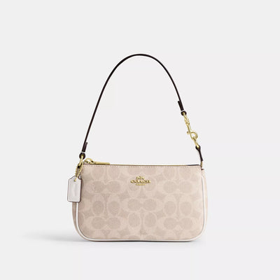 Castaner 020962200 関税送料込 Coach Outlet Corner Zip Wristlet In Signature Canvas With