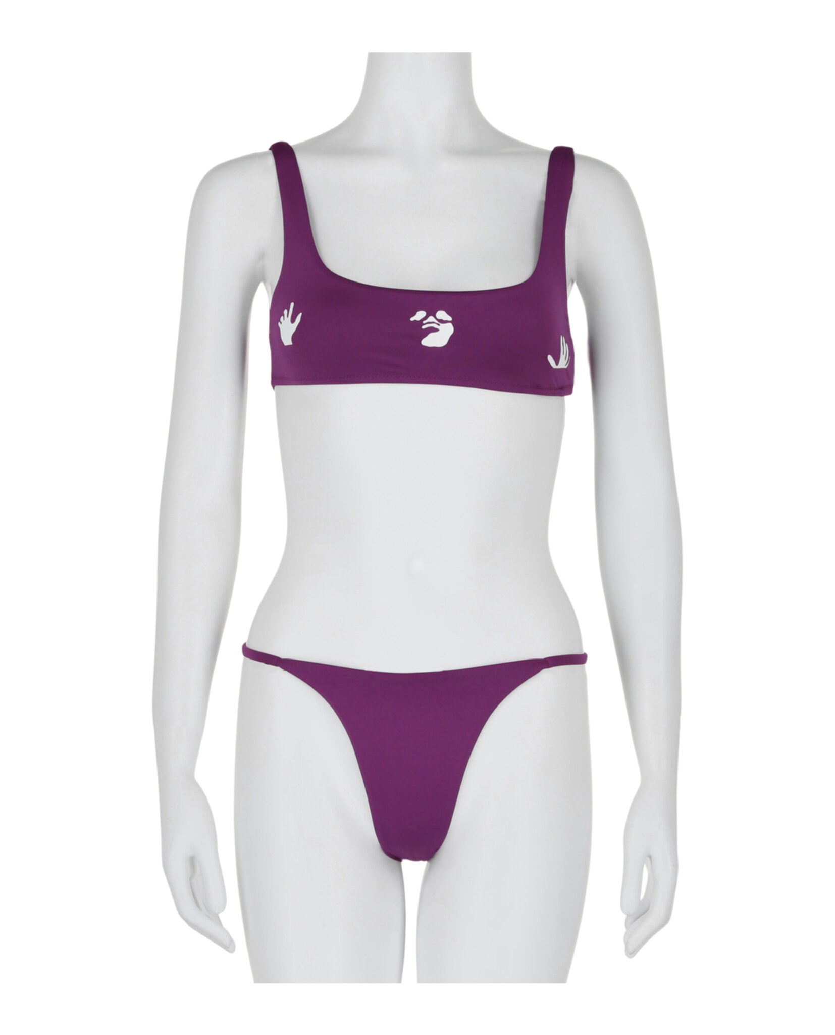 Off-white Swimming Man Bikini Set In Purple