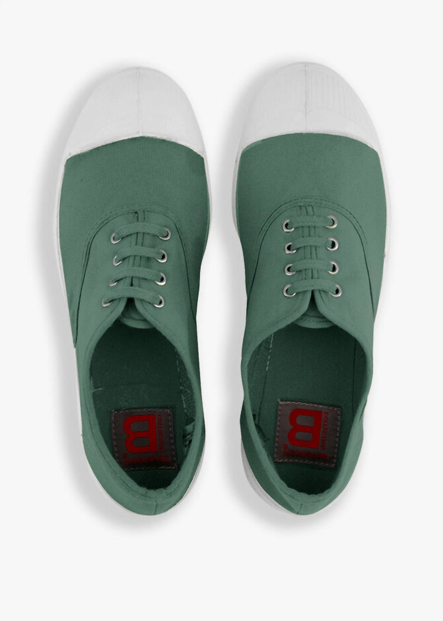 Shop Bensimon Lace Up Tennis Shoe In Matcha In Green