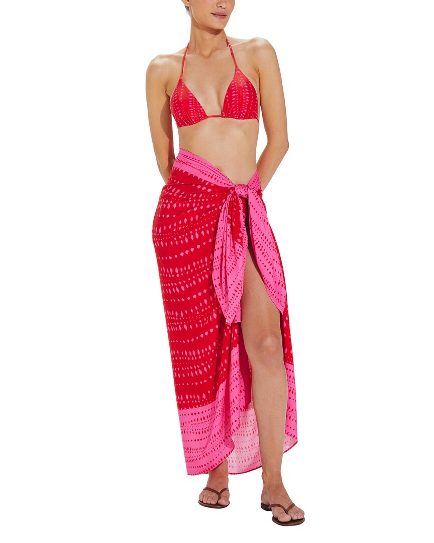 Vix Malika Printed Sarong In Red