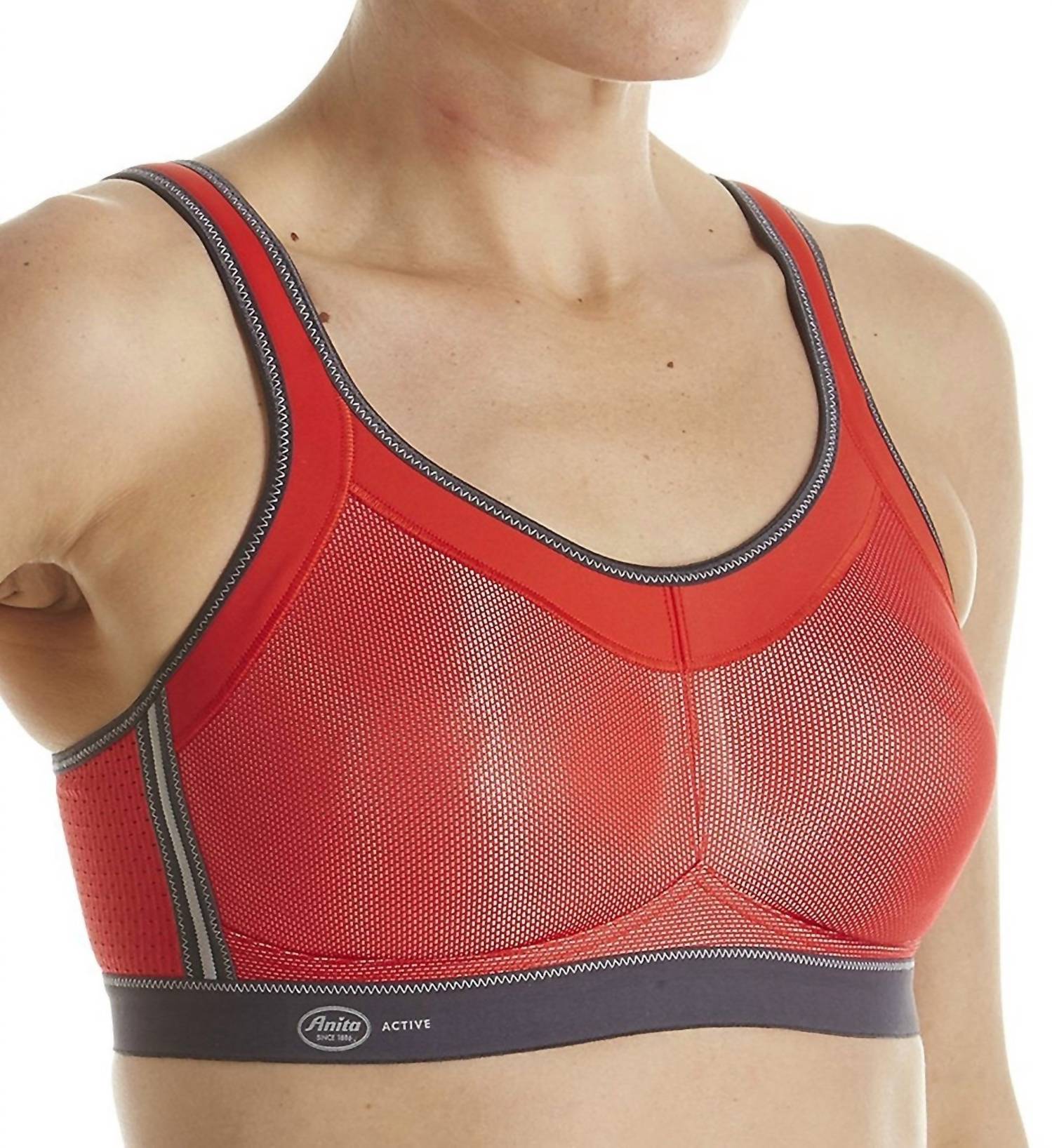 Shop Anita Active Momentum Wire Free Sports Bra In Red In Pink