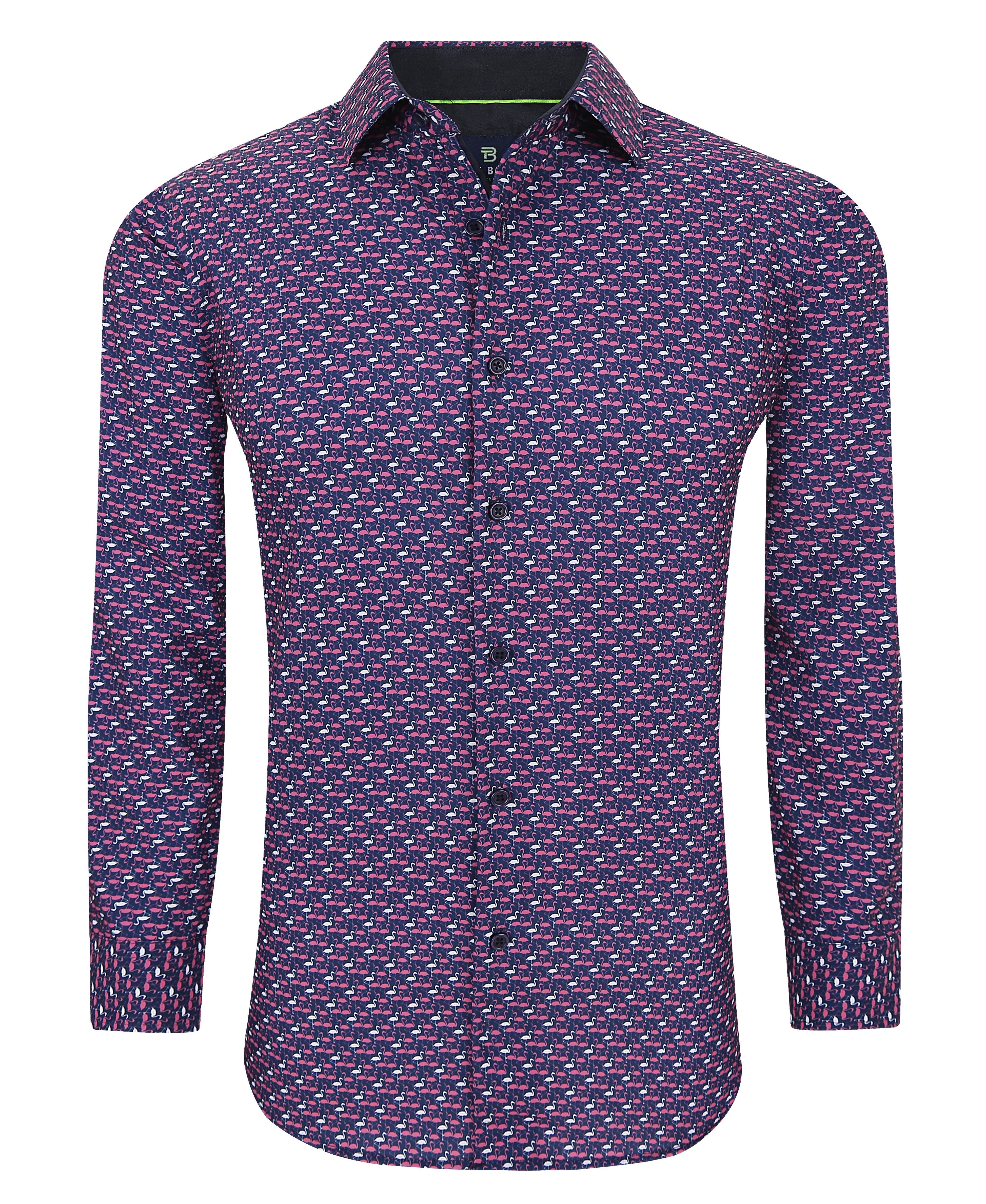 Shop Tom Baine Slim Fit Performance Long Sleeve Printed Button Down In Purple