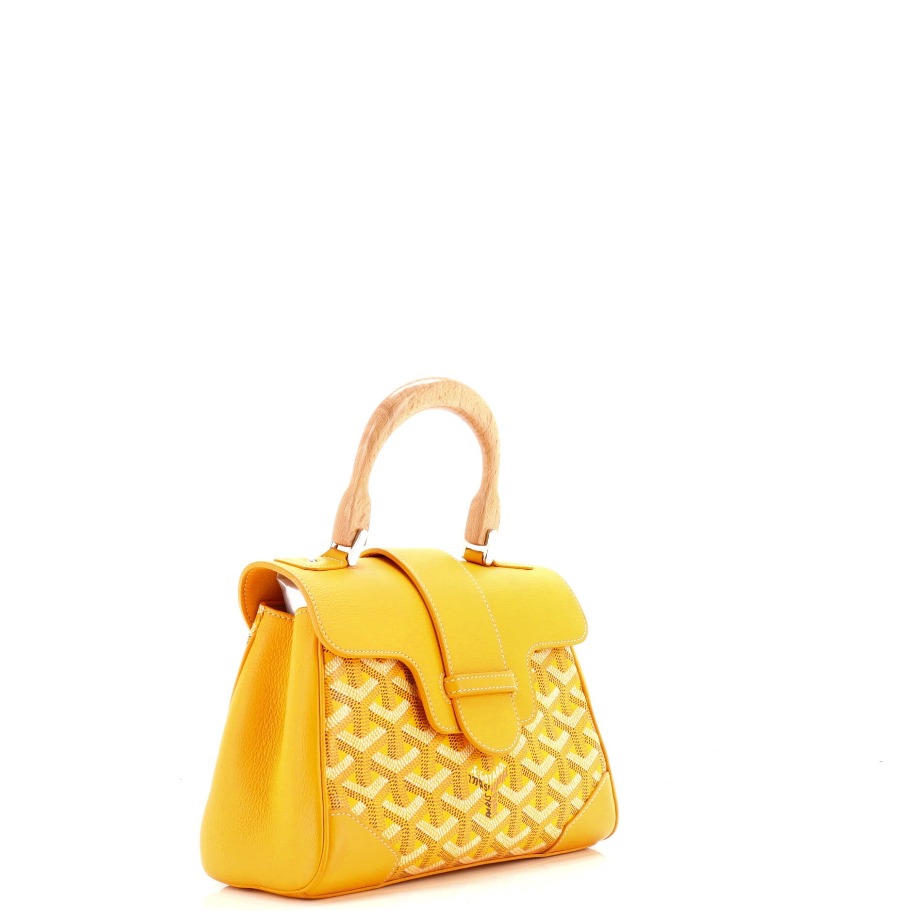 Saigon Top Handle Bag Coated Canvas with Leather Mini