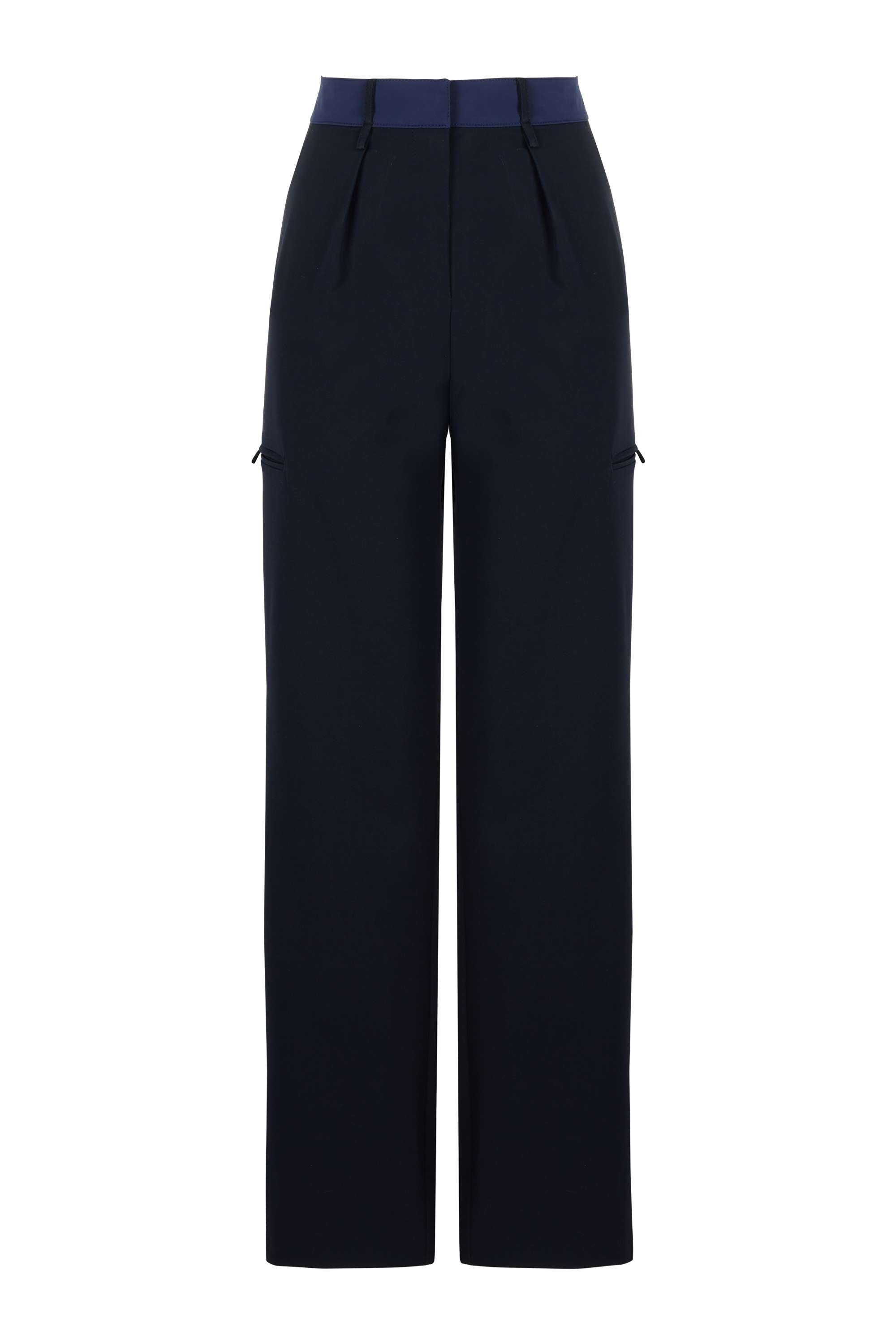 Shop Nocturne High-waisted Pants In Blue