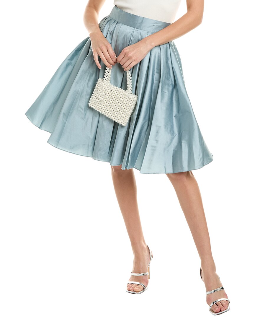 Shop Emily Shalant Classic Colors Taffeta Party Skirt In Blue