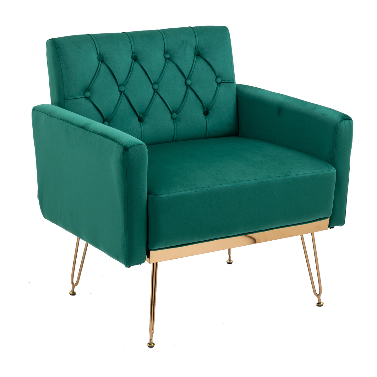 Simplie Fun Accent Chair,leisure Single Sofa With Rose Golden Feet,green