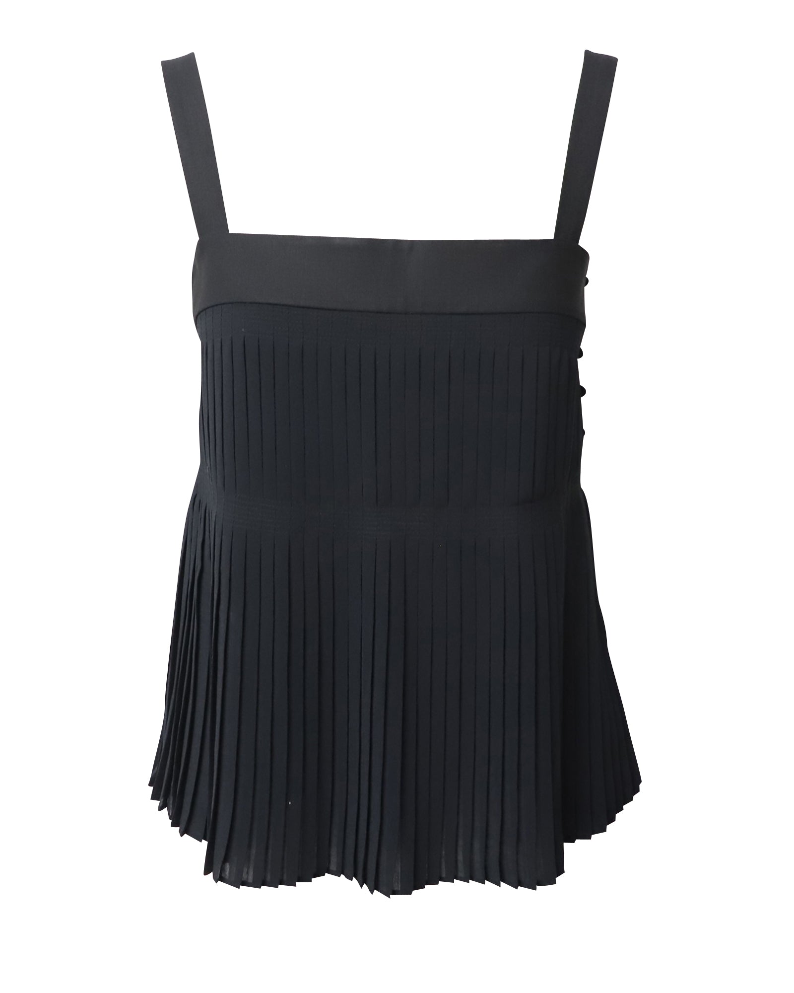 image of Theory Pleated Strap Top in Polyester