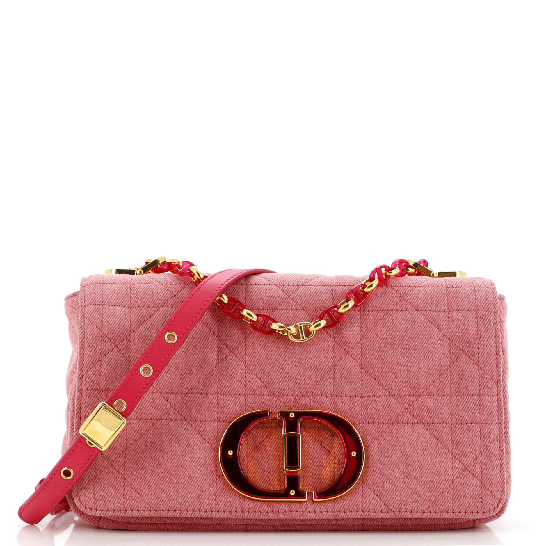 image of Caro Bag Macrocannage Quilt Denim Medium