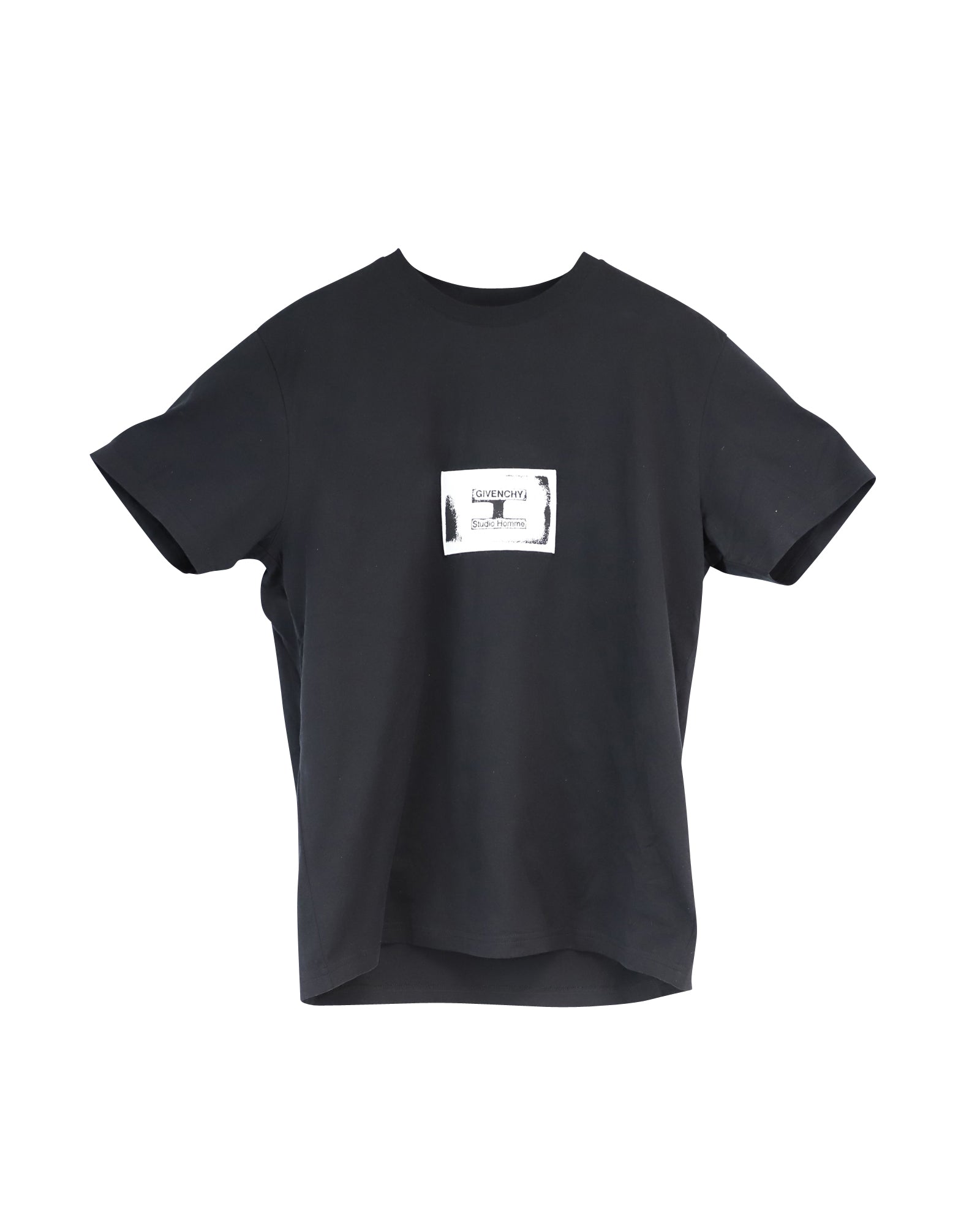 image of Givenchy Printed Logo T-Shirt in Black Cotton Jersey