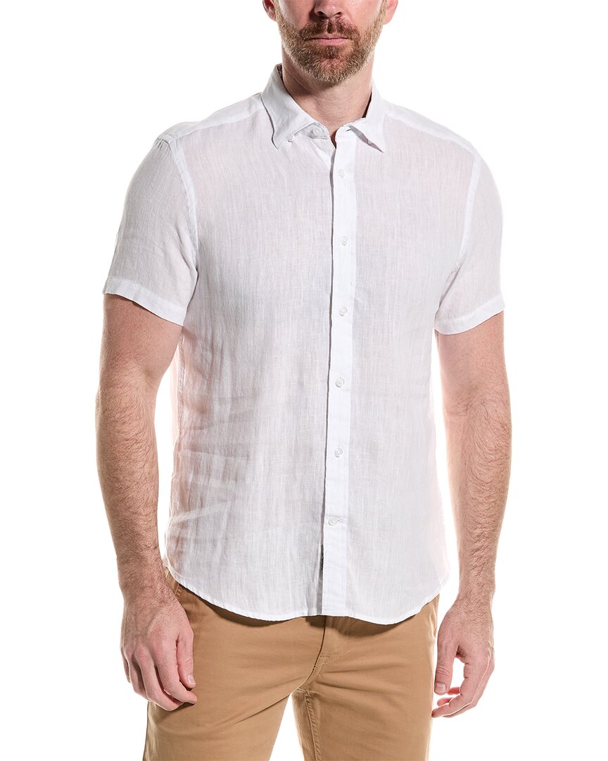 Heritage By Report Collection Linen Shirt In White