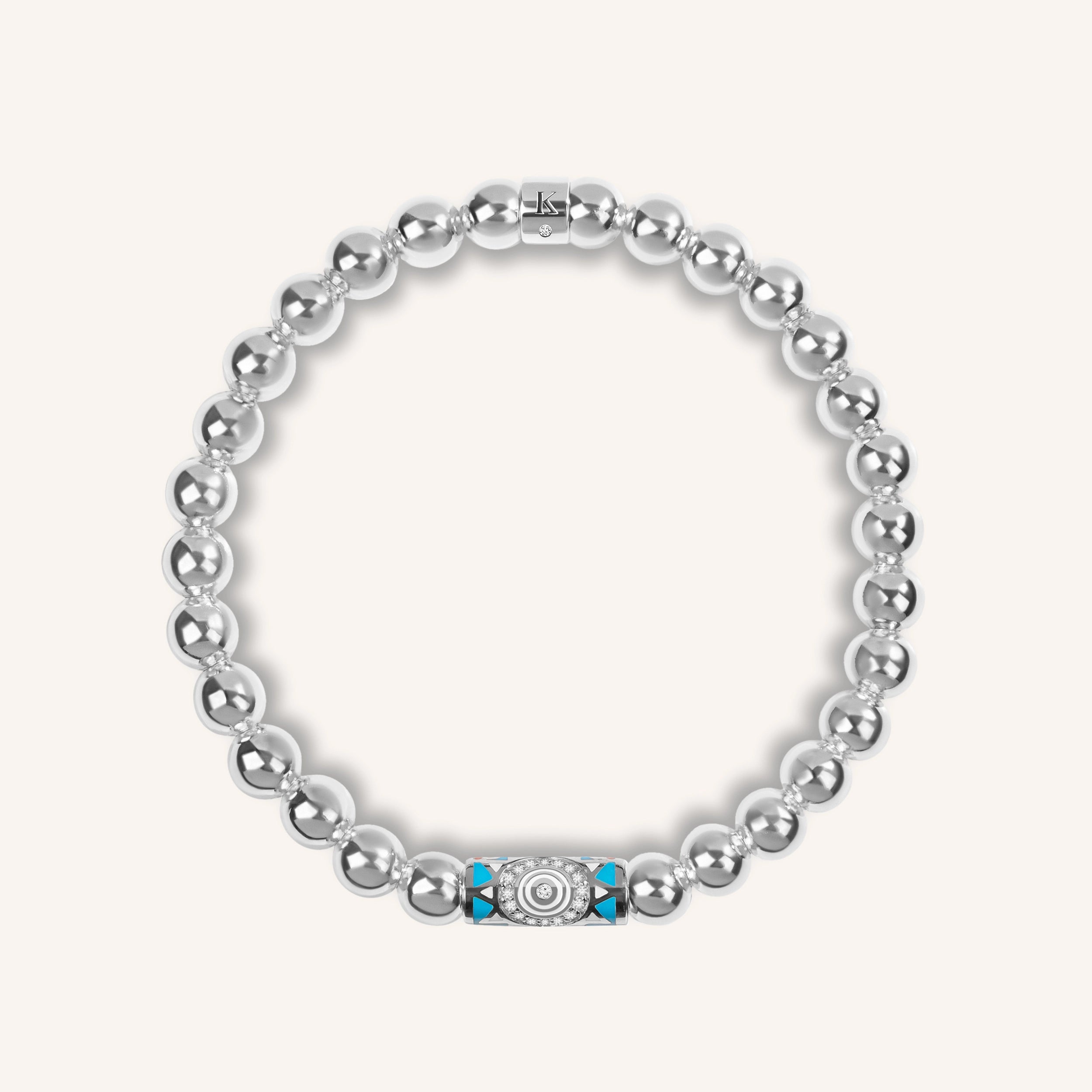Karma And Luck Enlightened Optimist - "the Sun" Tarot Bracelet In Metallic