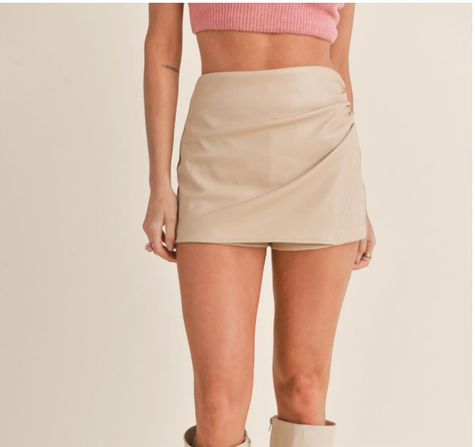Sage The Label Feel The Beat Skort In Ivory In Neutral