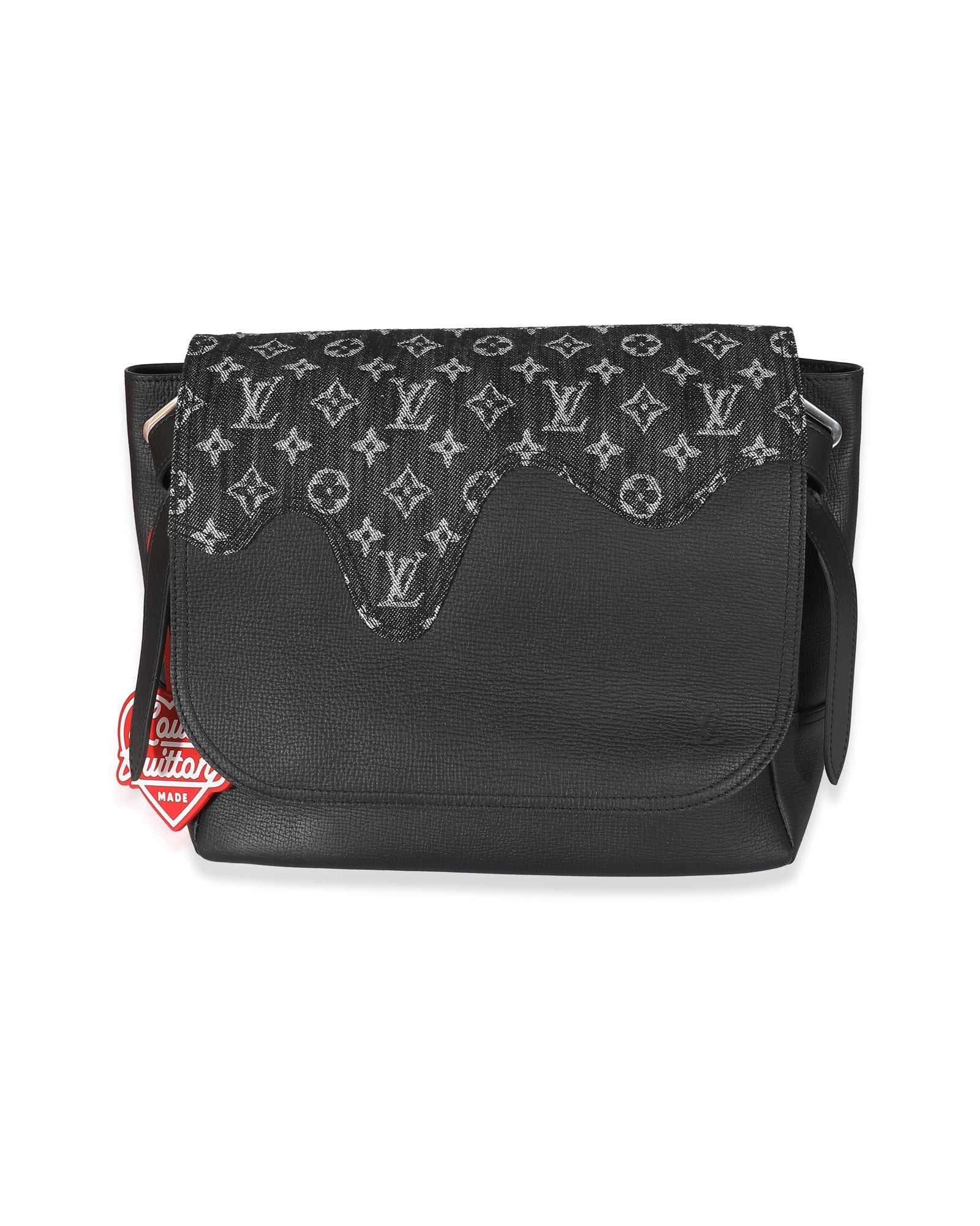 image of Louis Vuitton x Nigo Black Monogram Denim Taurillon Besace Tokyo Messenger