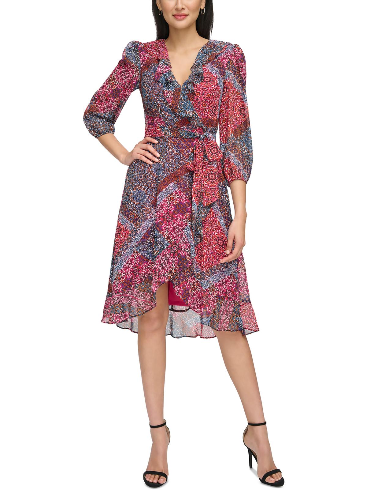 Shop Jessica Howard Petites Womens Chiffon Maxi Dress In Multi