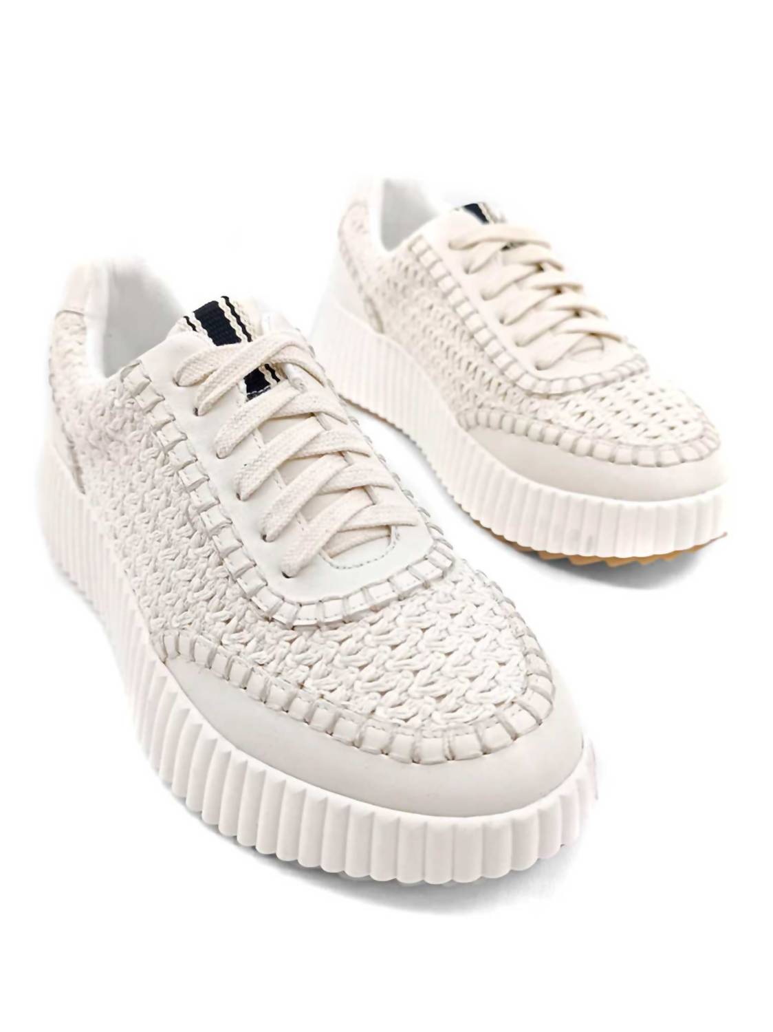 Shu Shop Selina Woven Sneakers In Bone In Beige