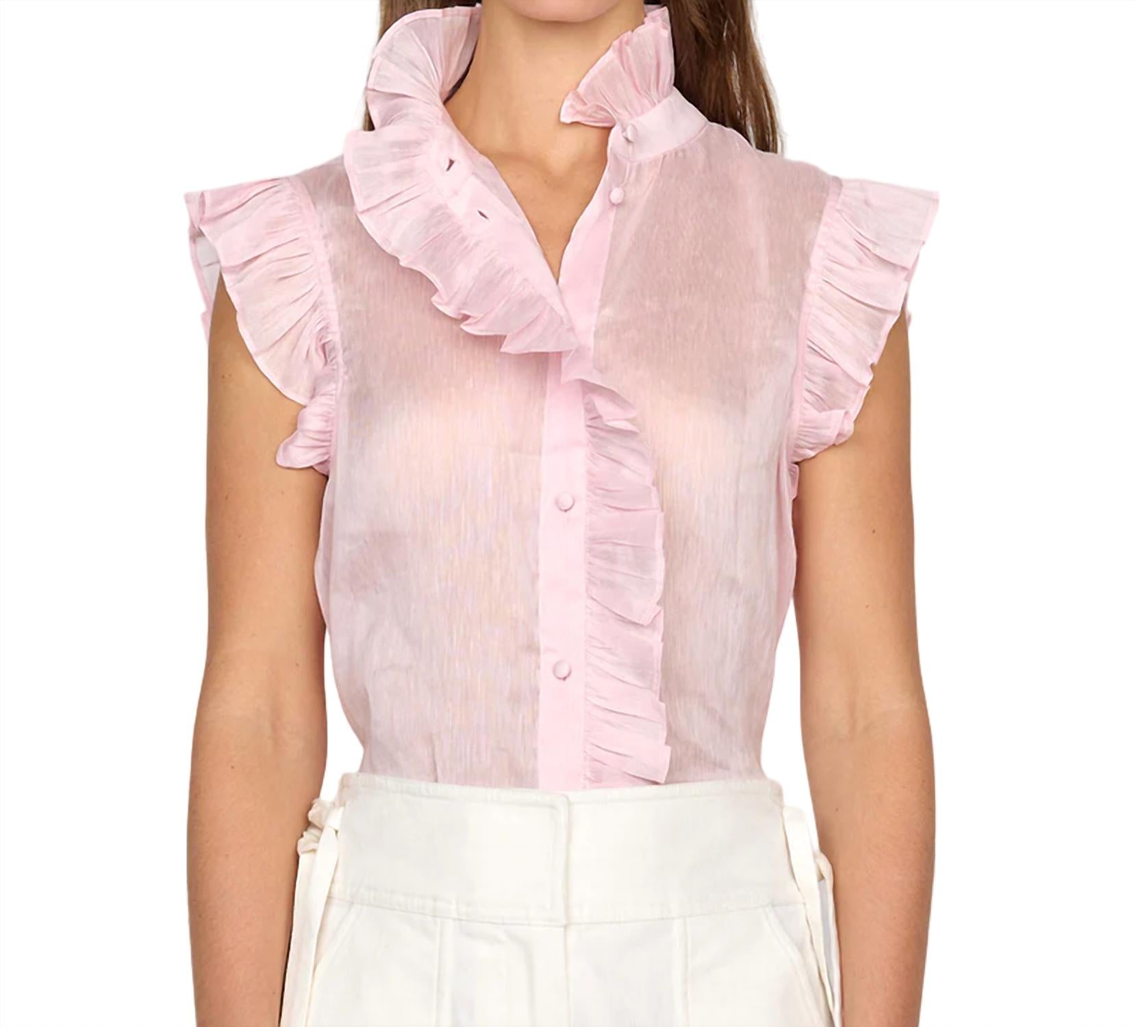 Christy Lynn Marfa Top In Blush In Gold