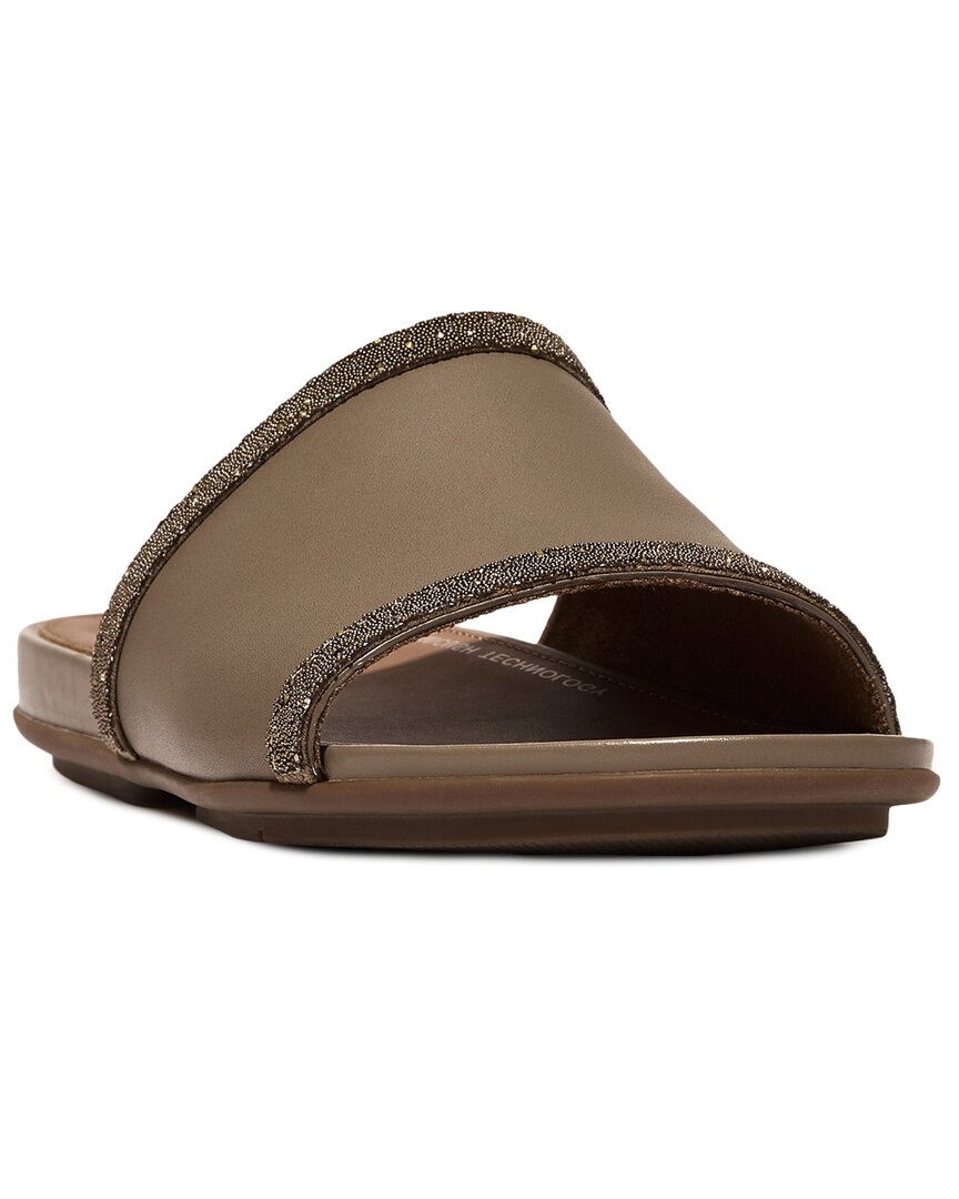 Shop Fitflop Gracie Leather Sandal In Beige
