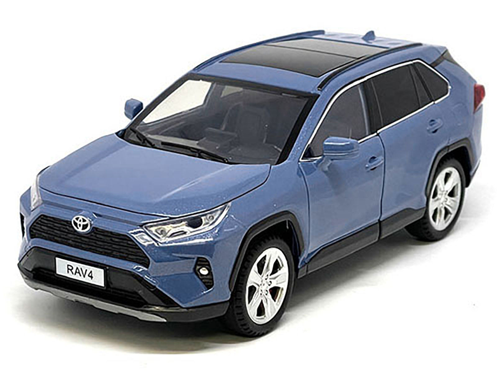 Other Toyota Rav4 Hybrid Xle Blue Metallic With Sunroof 1/24 Diecast Model Car