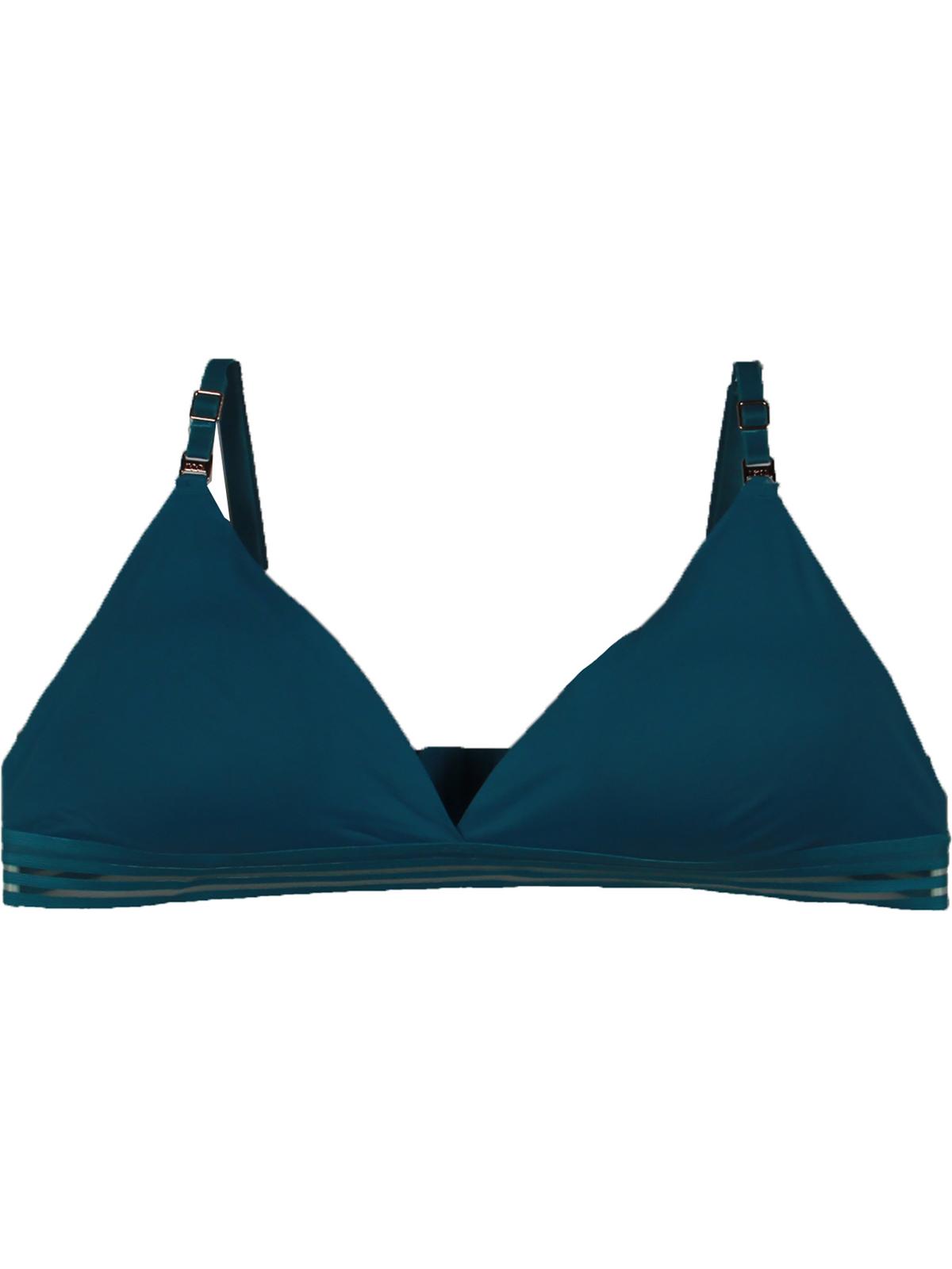 Shop Real Womens Stretch Padless Plunge Bra In Blue