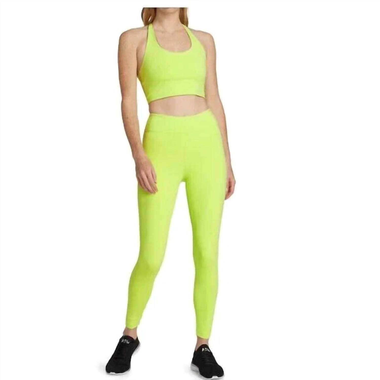 Shop Koral Drive High Rise Black Out Legging In Citrina In Green