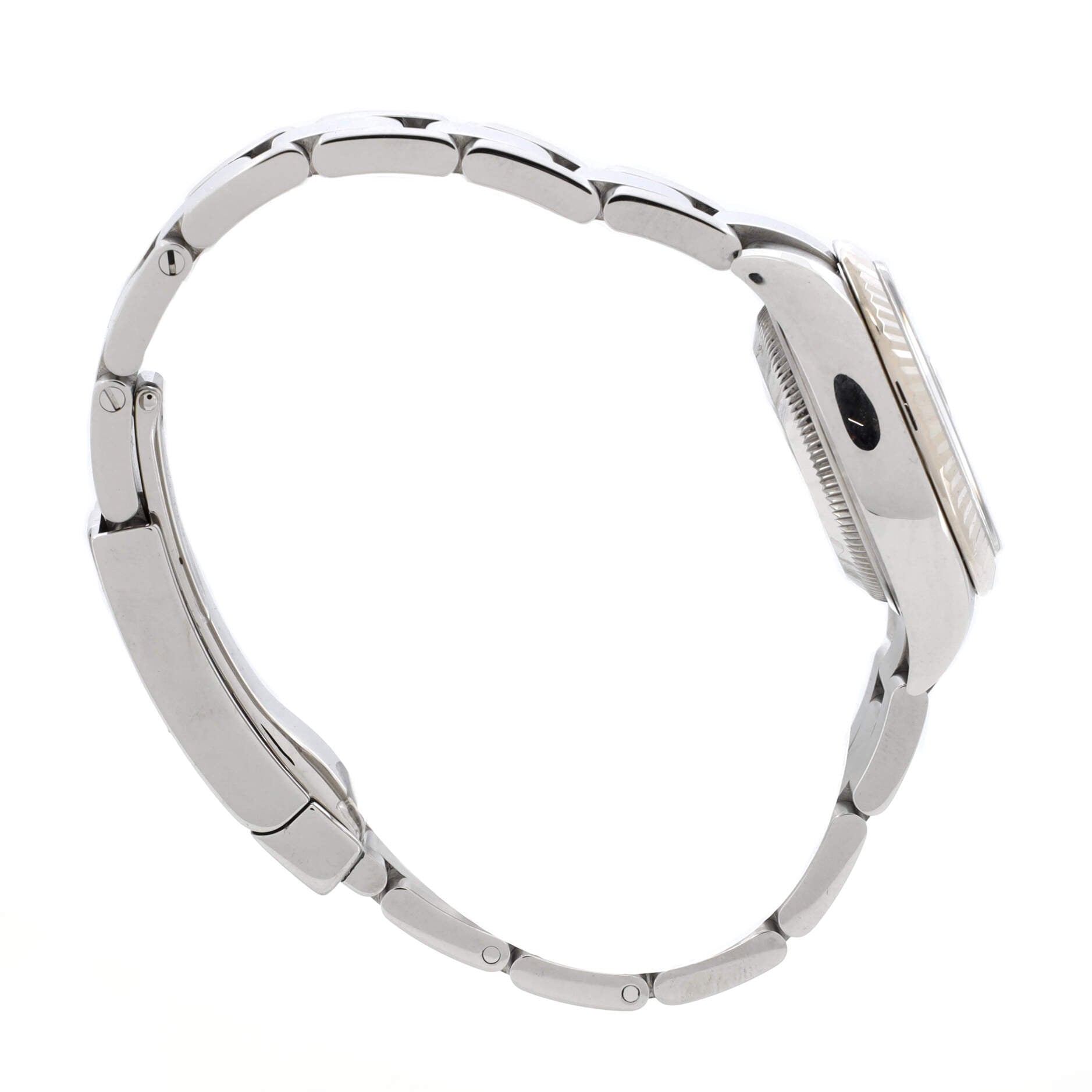 Oyster Perpetual Datejust Dark Grey Automatic Watch Stainless Steel and White Gold 28