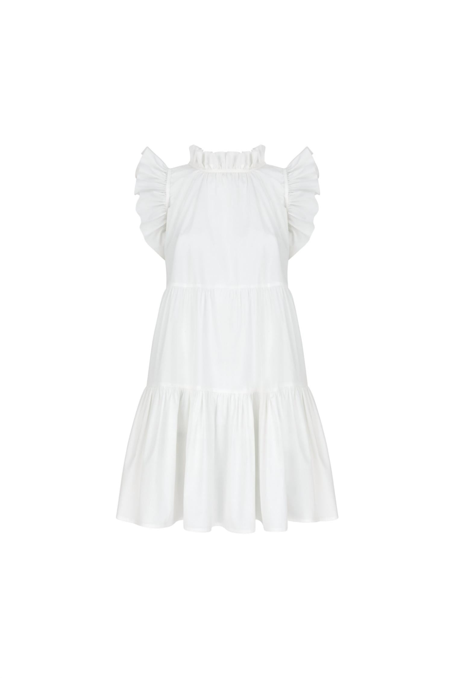 Monica Nera Luna Mini Dress In White