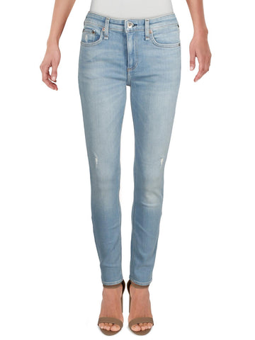 Rag & Bone cate womens mid-rise distressed skinny jeans