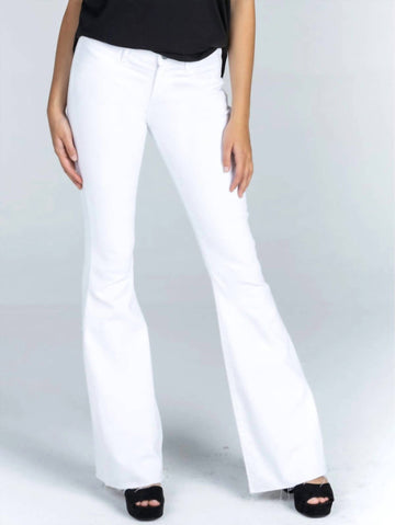 Articles Of Society white flare jeans in white