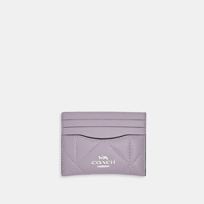 Slim Id Card Case With Puffy Diamond Quilting