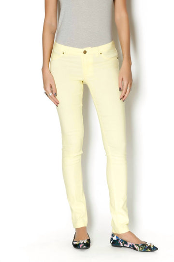 Karlie neon jegging pant in neon yellow