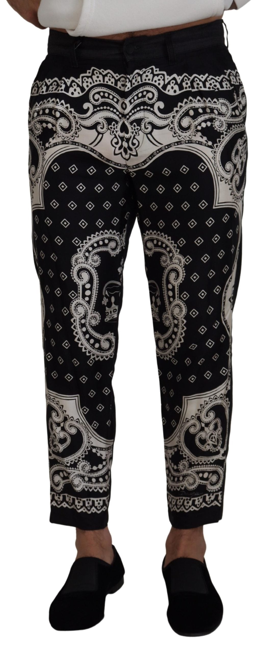 DOLCE & GABBANA Dolce & Gabbana  Silk Bandana Print Men's Pants