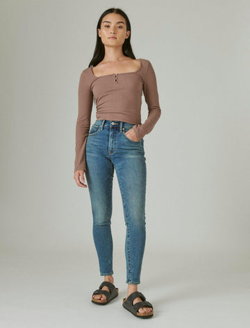 Lucky Brand womens high rise bridgette skinny