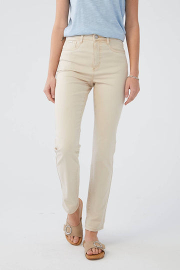 Fdj suzanne straight leg jean in oyster shell