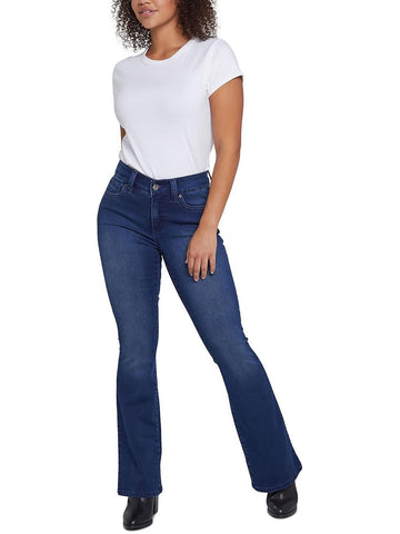 Seven7 rodeo womens mid-rise stretch flare jeans