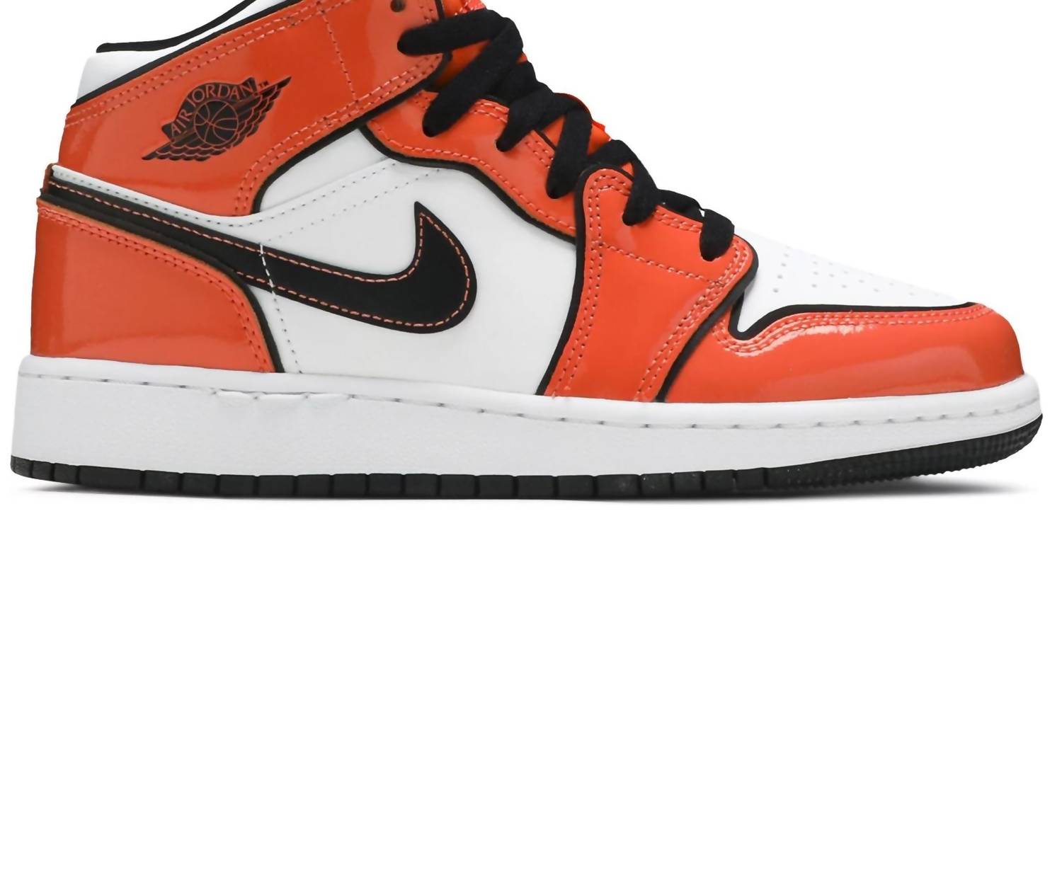 NIKE Kids Air Jordan 1 Mid Se (Gs) Sneaker in Tutf Orange/Black White