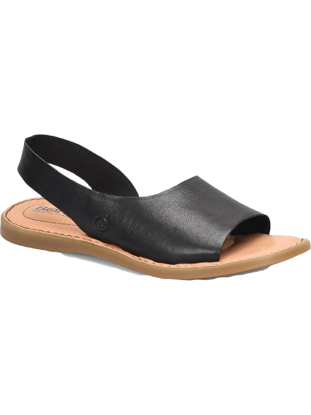 BORN Inlet Womens Leather Slip On Flat Sandals