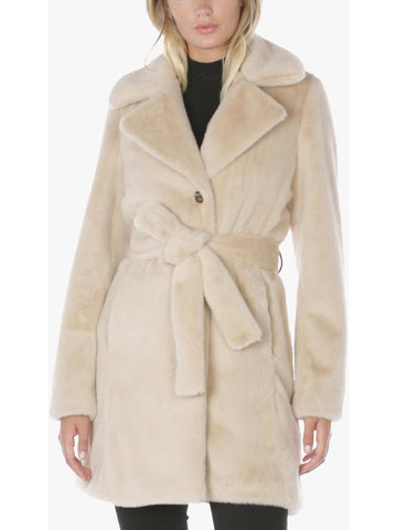 Laundry by Shelli Segal womens faux fur teddy wrap coat