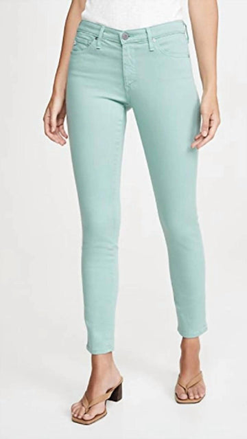 Ag Jeans the prima crop jeans in mint jade