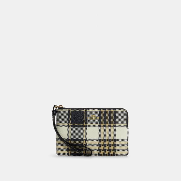 coach wristlet plaid