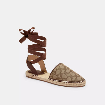 코치 COACH Outlet connie espadrille in signature jacquard