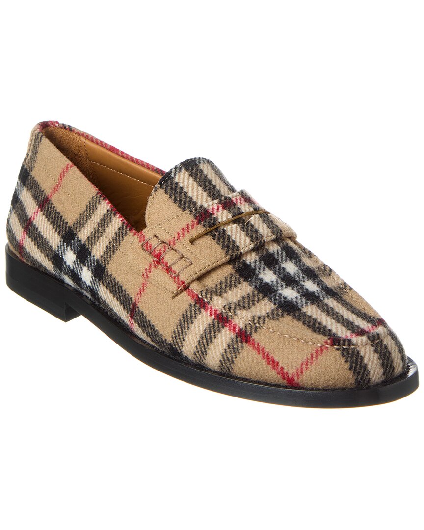 BURBERRY Burberry Check Felt Wool Loafer