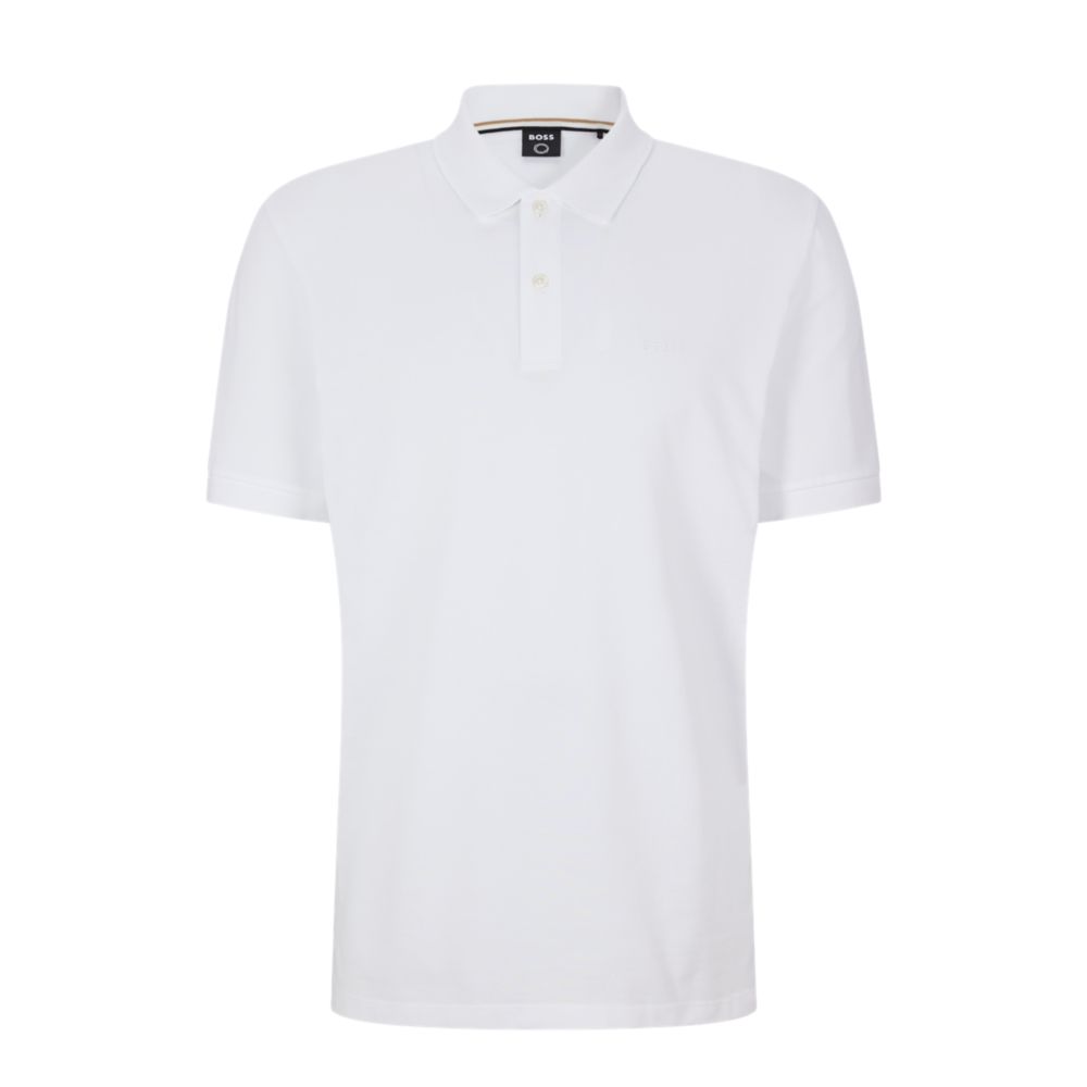 HUGO BOSS Organic-cotton polo shirt with logo detail