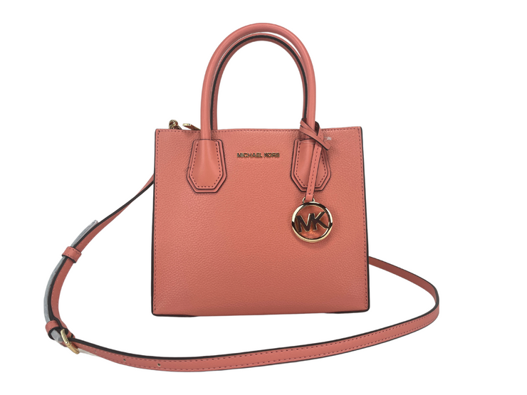 Michael Kors Mercer Medium Sherbet Pebble Leather Messenger Crossbody Bag  Women's Purse | Shop Premium Outlets