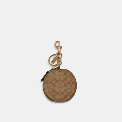 Coach Outlet Mini Nolita Bag Charm In Signature Canvas