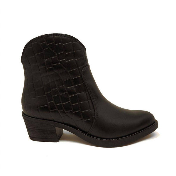 Liberitae Women'S Stefanie Cowboy Ankle Boots in Black Shop Premium Outlets