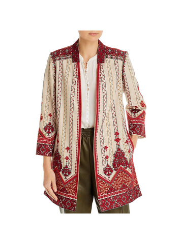 Kobi Halperin lexy womens linen blend embroidered coat